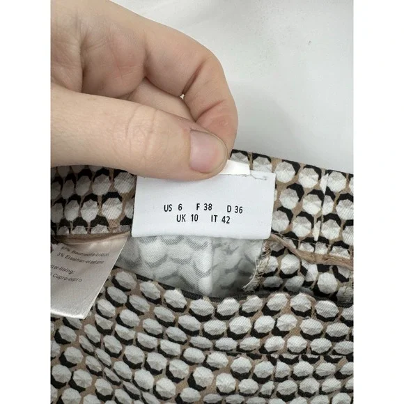 Akris Punto Geometric Straight Trouser Pant Women 6 Ivory Modern Mature Designer - Picture 4 of 8